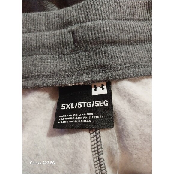 Under Armour Men's UA Rival Fleece Joggers 5XL Gray Tapered Leg Athleisure - Picture 7 of 9